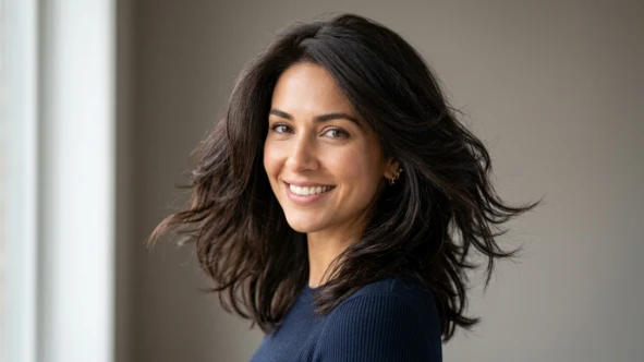 Thick Hair Medium Layered Cut