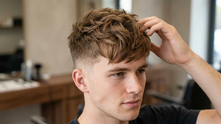The Textured Crop with Light Brown Hair