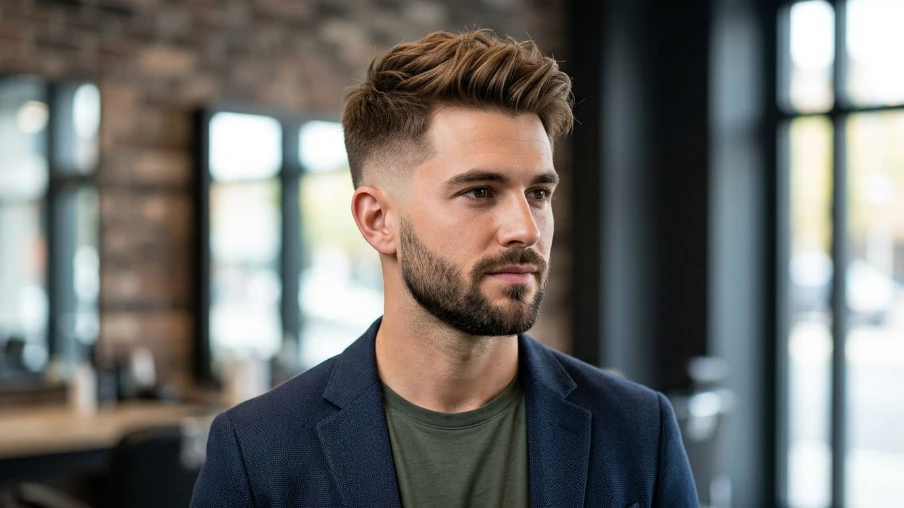 The Classy Brown Fade Hairstyle