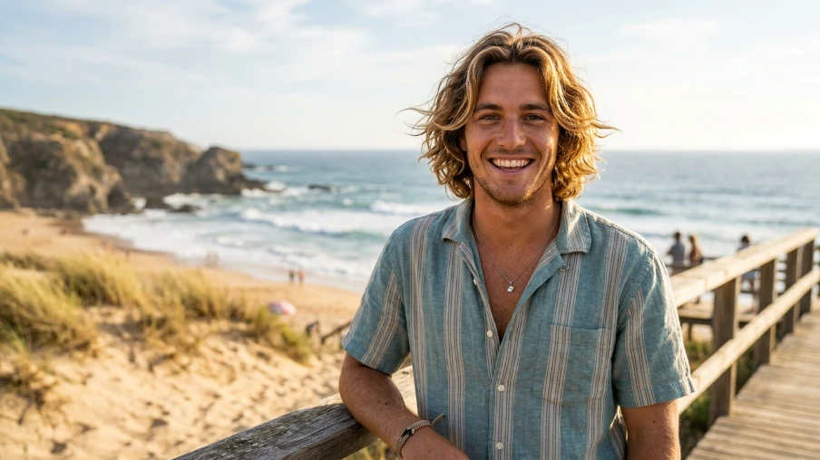 The Surfer Curtain Bangs