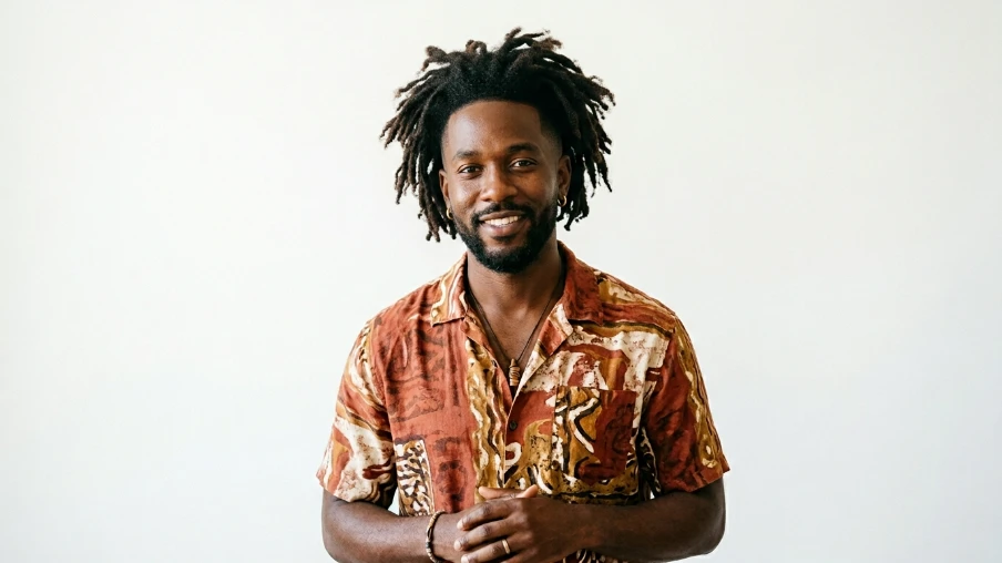 Freeform Locs with Drop Fade