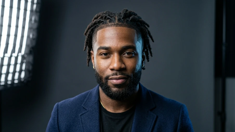 Locs with High Fade and Lineup