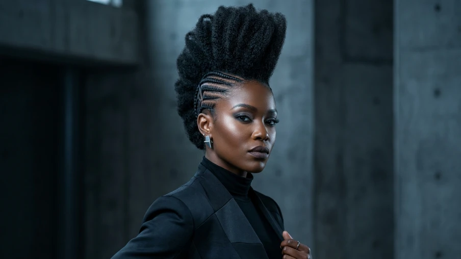 The Cornrow High Top Mohawk