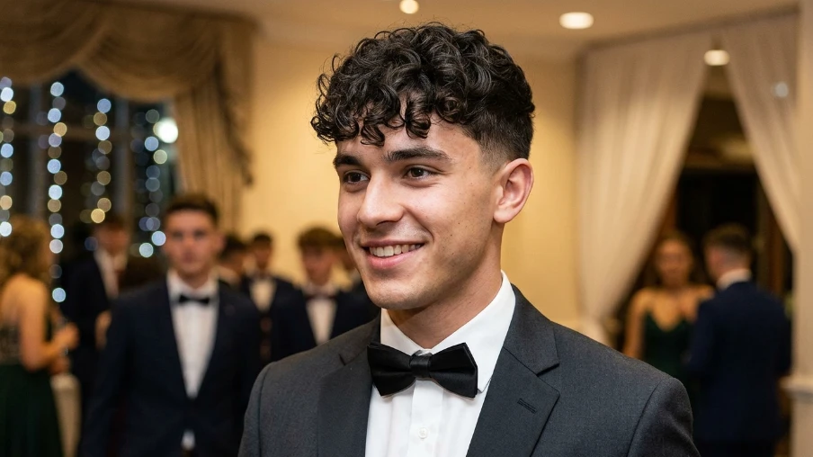 The Curly Prom Hairstyle for Men