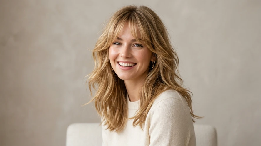 The Soft Shag for Fine Hair with Airy Curtain Bangs