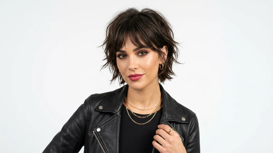 The Short Shag with Curtain Bangs