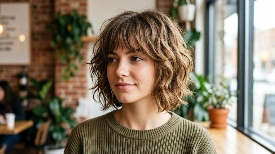 The Short Shag for Wavy Hair