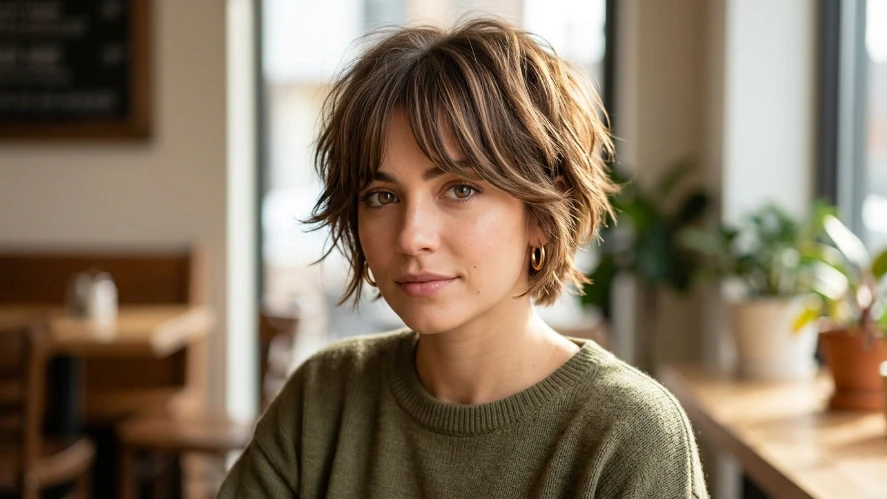 The Shaggy Pixie with Curtain Bangs