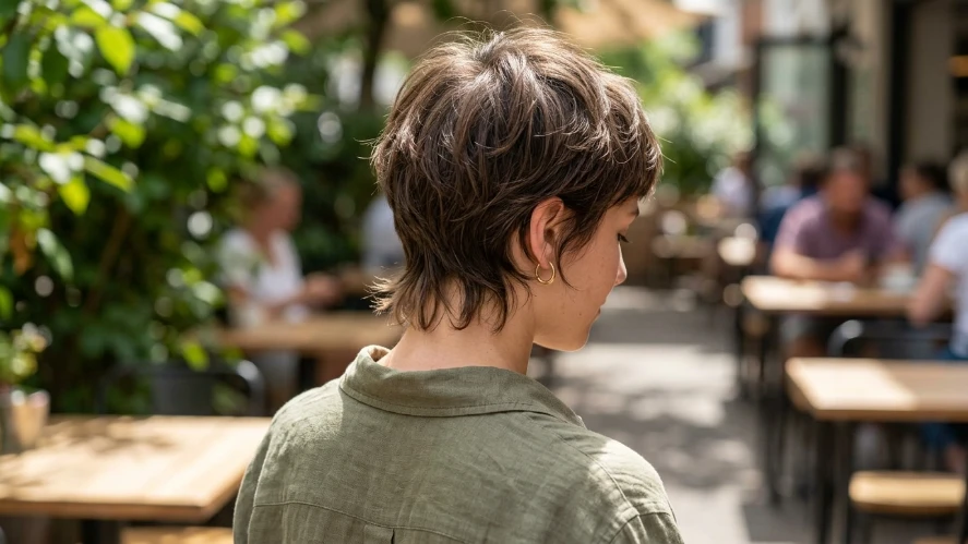 The Short Shaggy Hairstyle with Wispy Nape
