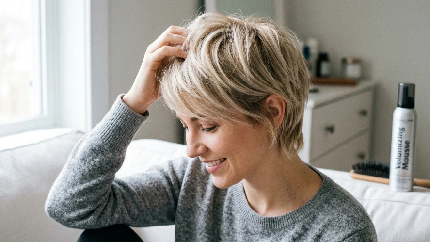 The Soft Shaggy Pixie for Fine Hair