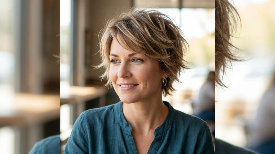 The Feathered Pixie Cut