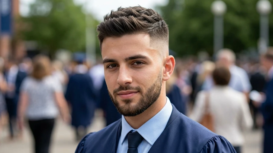 Textured Top with High Fade