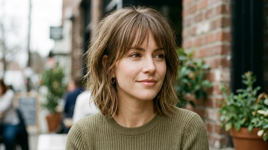 The Shaggy Bob with Wispy Bangs