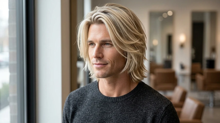 The Layered Blonde Hairstyle for Men