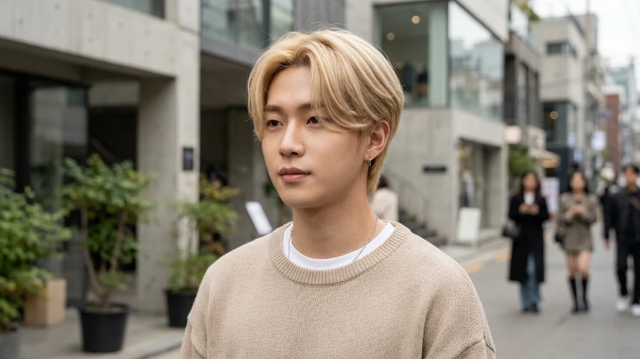 The Korean Blonde Hairstyle for Men