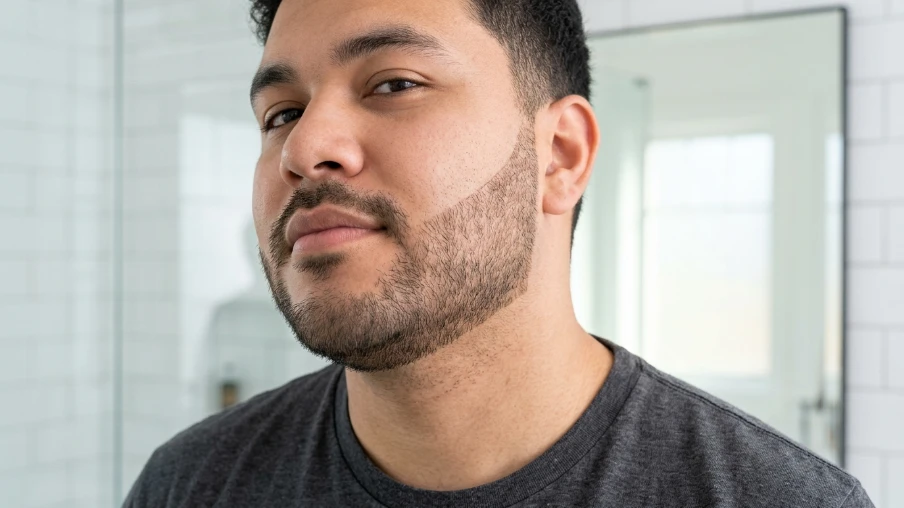 The Short Stubble with Clean Lines