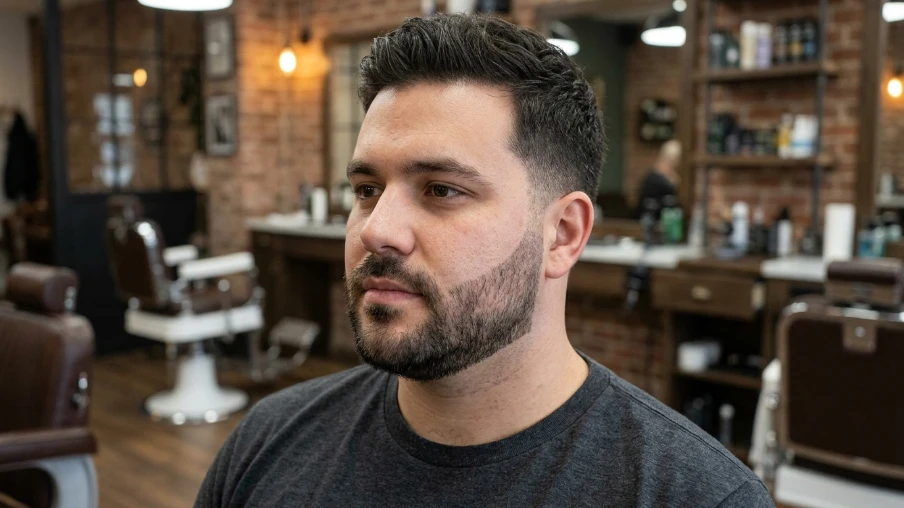 The Heavy Stubble with Low Cheek Lines