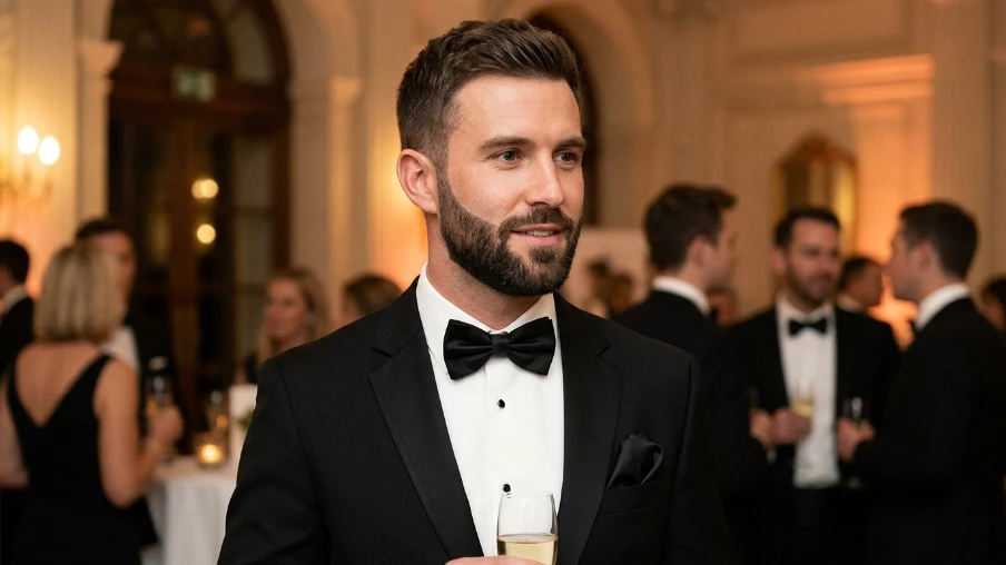 Black Tie Beard Style