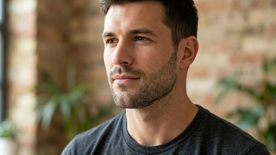 Stubble Beard for Square Face
