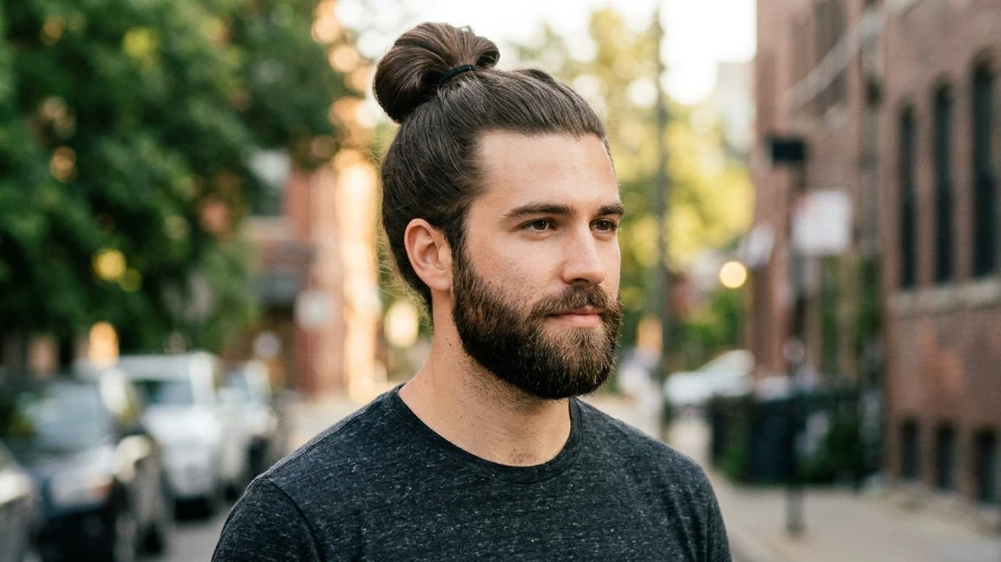 The Classic Full Bun with Full Beard