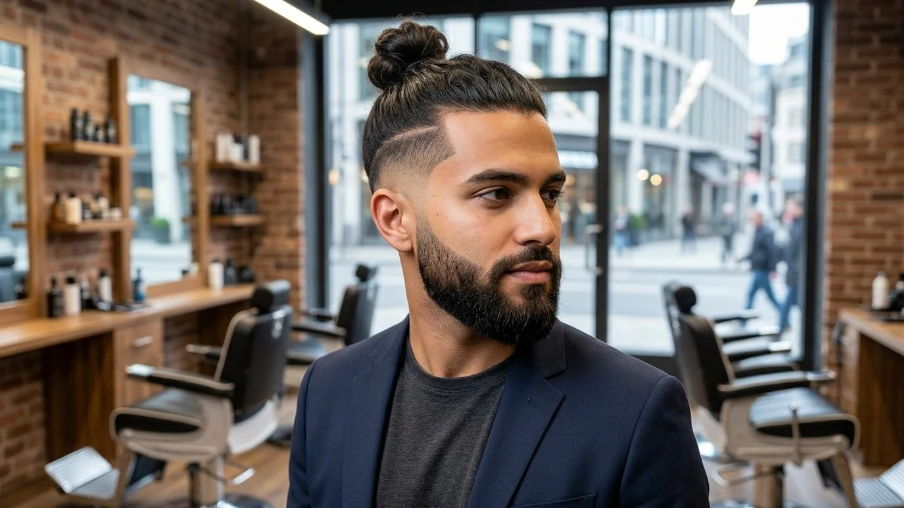 The Undercut Bun with Fade Beard