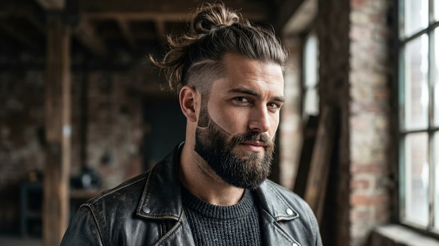 The Textured Bun with Designer Beard