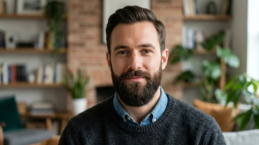 Full Beard for Oval Face