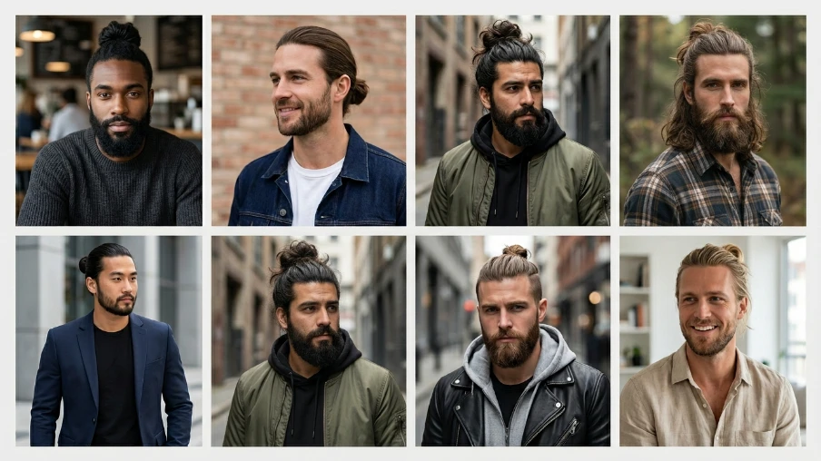 16 Stylish Man Bun with Beard Ideas for Modern Men Today