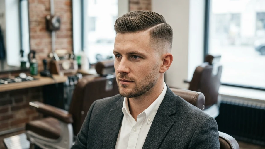 The Crew Cut with Hard Part