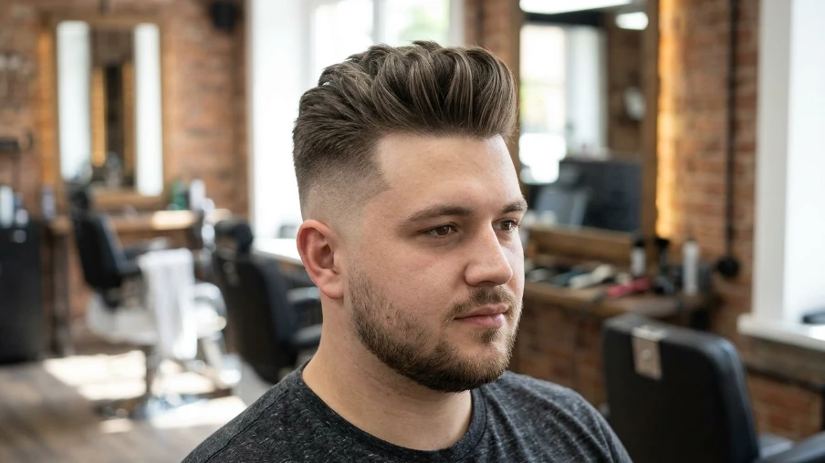 High Fade with Textured Top