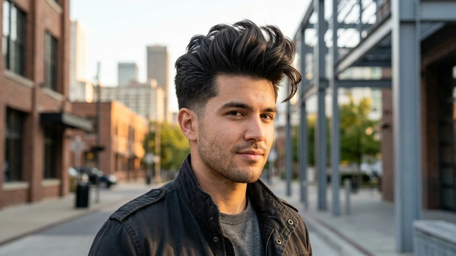 Voluminous Top Hairstyle for Thick Hair