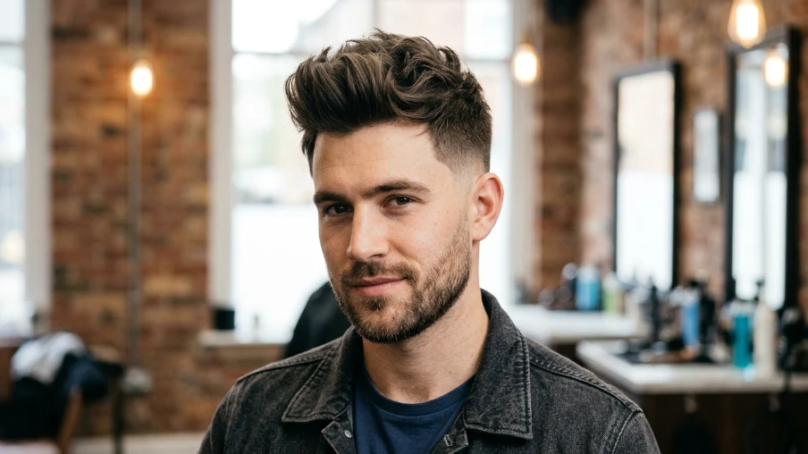 Quiff Hairstyle for Round Face Men