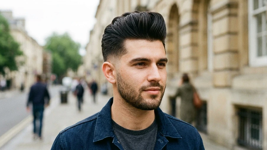 Pompadour for Thick Hair Men