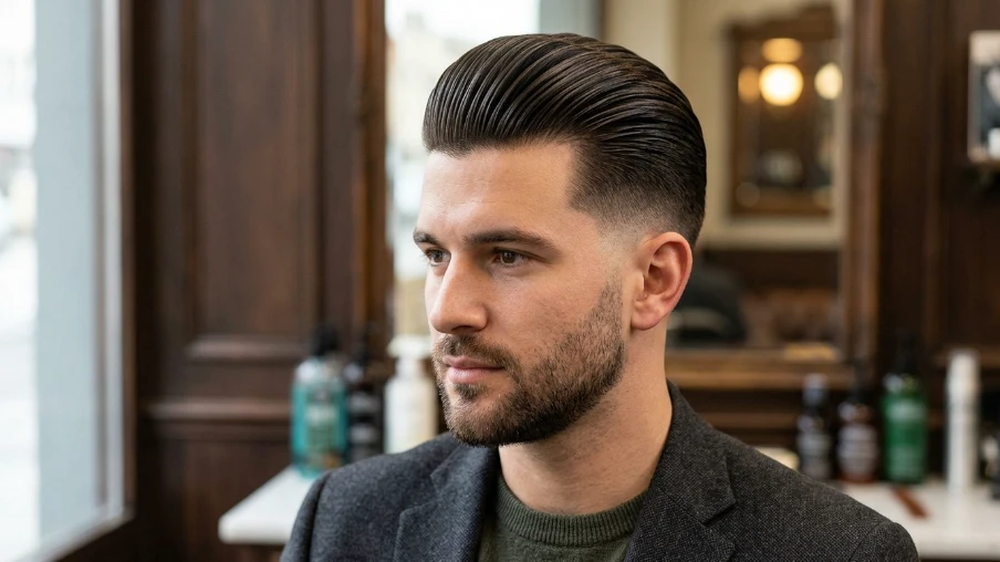 Slick Back Hairstyle for Thick Hair