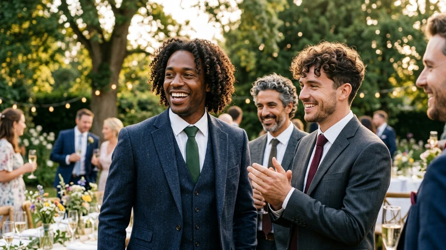 Curly Wedding Hairstyles for Men