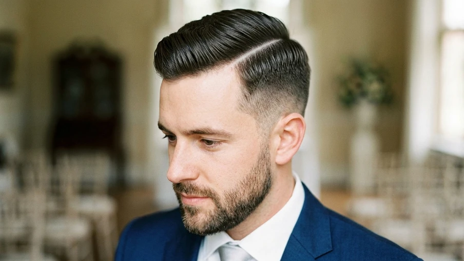 Sophisticated Men's Hairstyle: The Hard Part