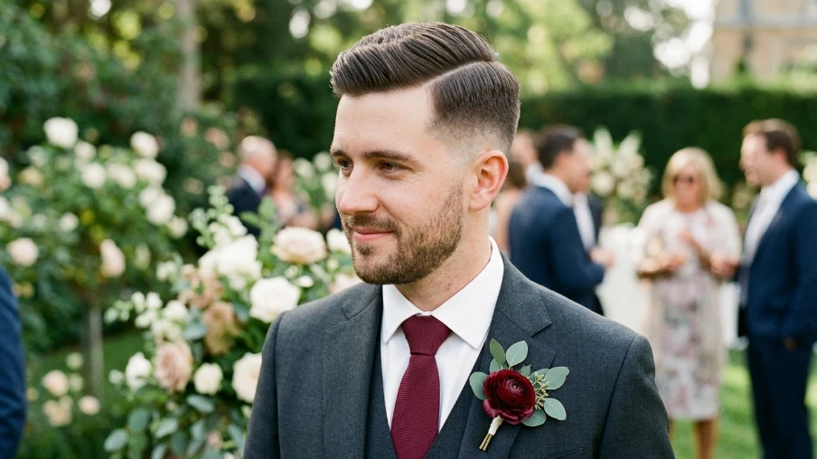 Side Part Groom Hairstyle