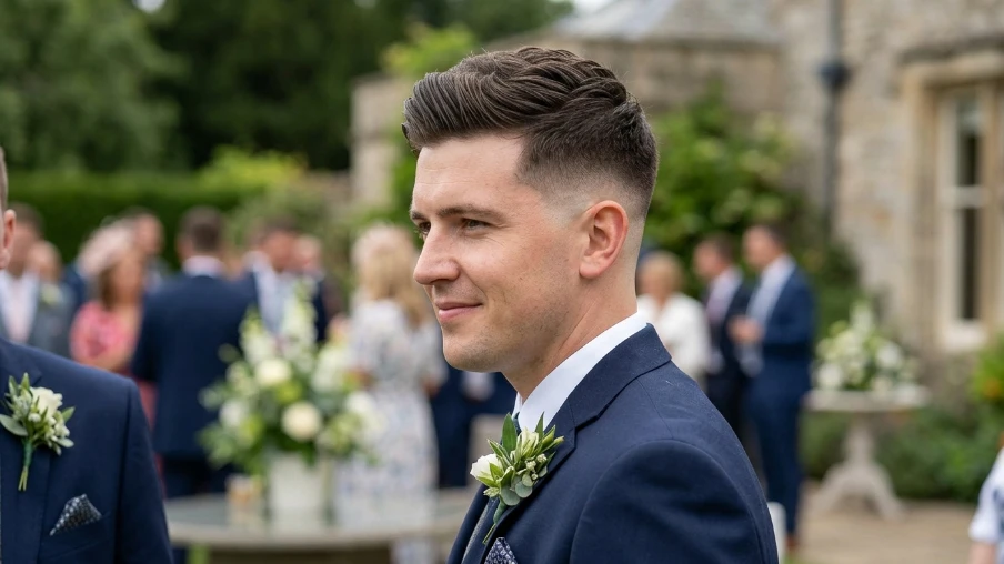 Low Fade Wedding Haircut