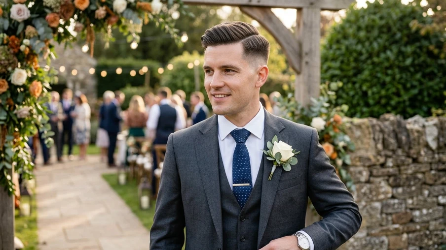 Comb Over Hairstyle for Groom